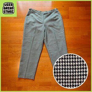 Harve Benard by Bernard Holtzman 100% Wool Houndstooth Pants | 16 | High Rise